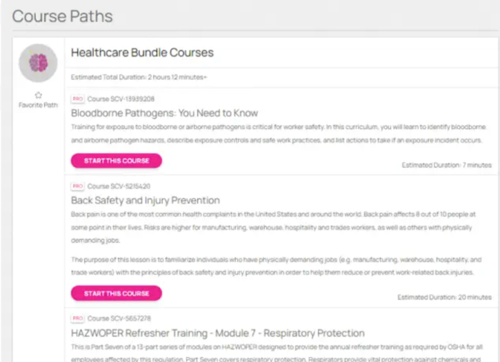 healthcare - Certification course