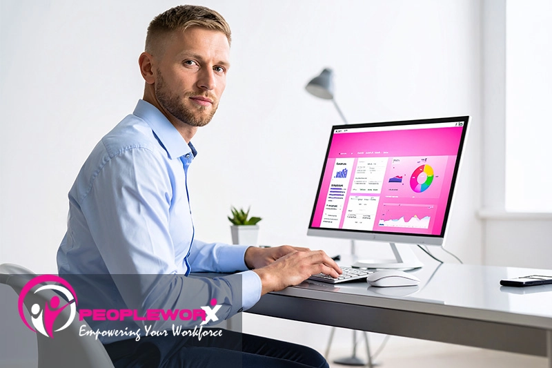 HR dashboard showing automated timekeeping and PTO management system